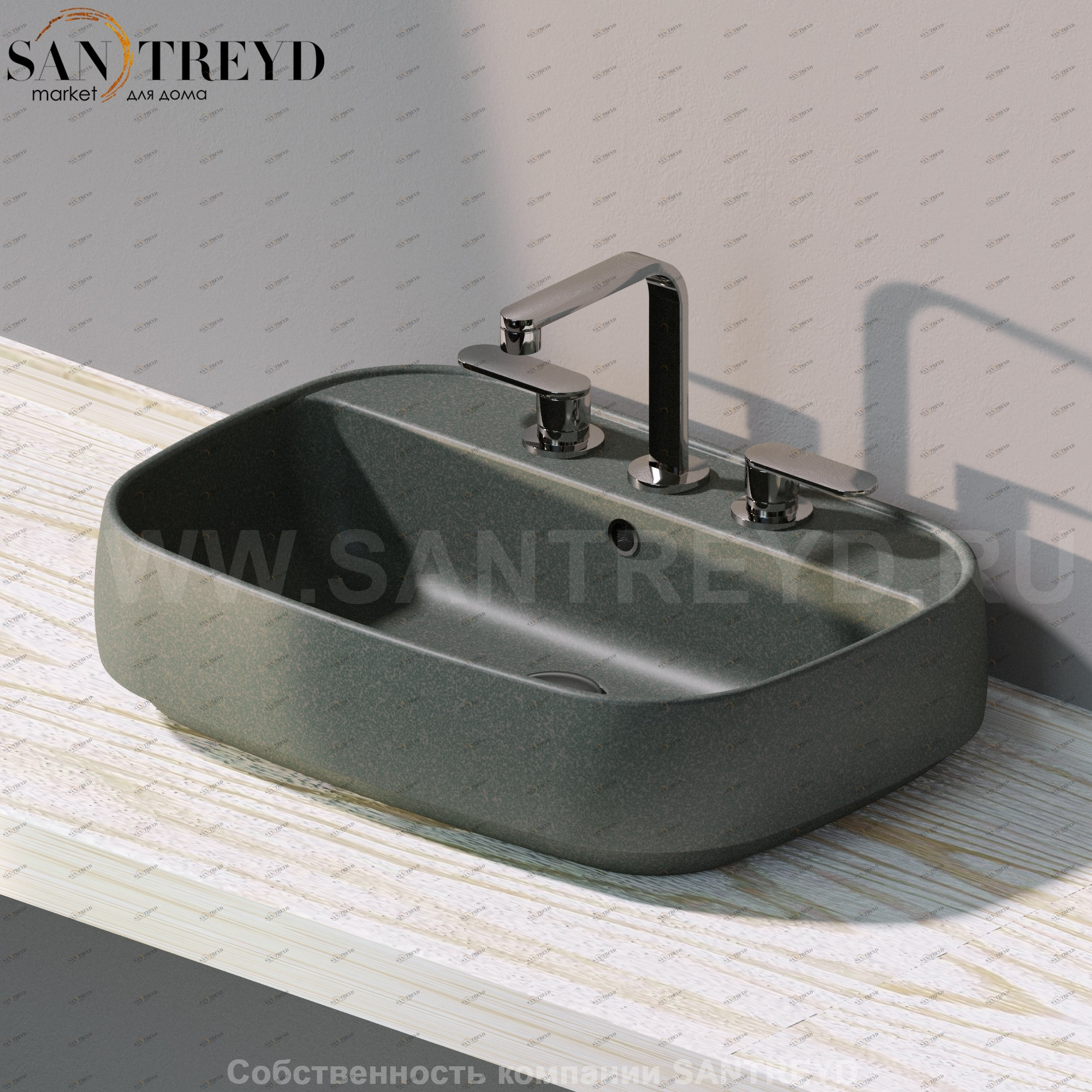 FG64L7037 Накладная раковина на столешницу  прямоугольная Ceramica Flaminia Flag