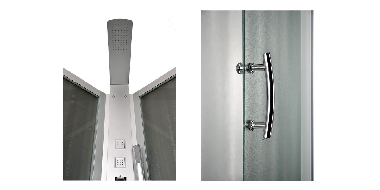 Закрытая душевая кабина Aquanet Penta 2 Rain 90.5x90.5 узорчатое стекло 00184489 - Вид №3