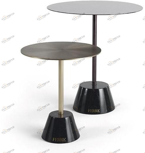 Gianfranco Ferré Home Круглый журнальный столик из металла sun-id-1348113