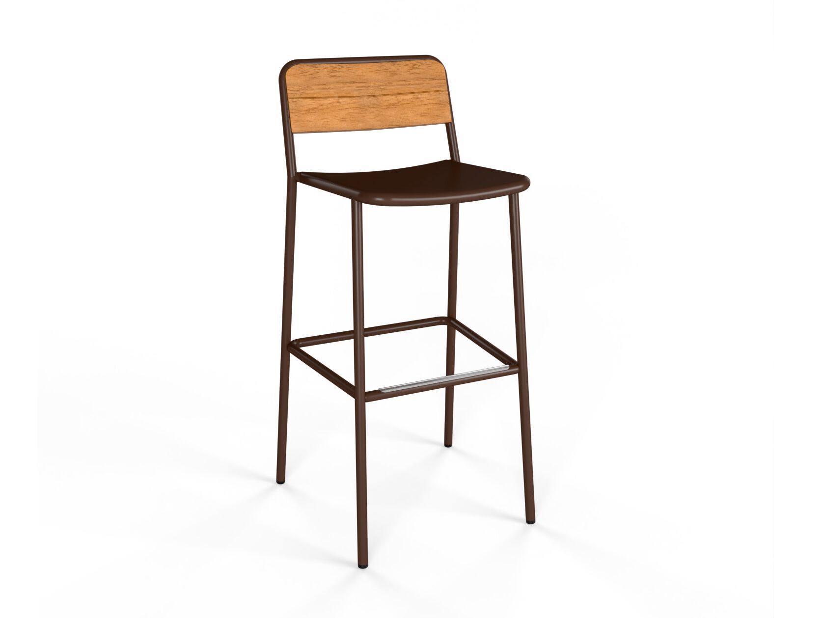 Высокий садовый стул из алюминия и тика YAAZ Edi ARCH-00070620