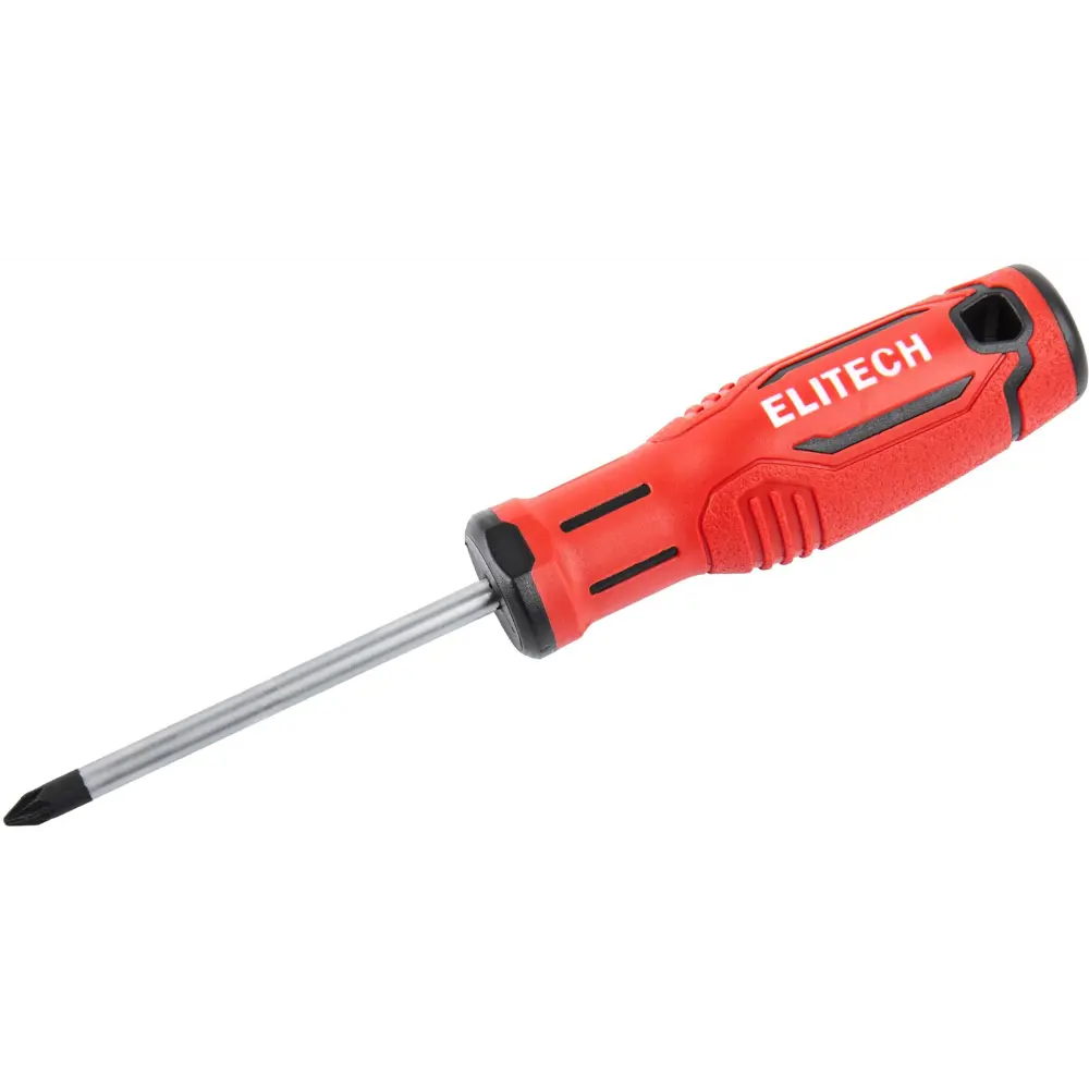 Отвертка крестовая Elitech 211302 PZ1x75 мм с магнитным наконечником 89407138 STLM-1573389