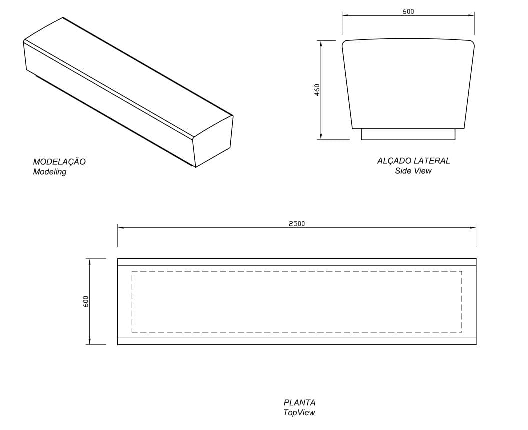 Бетонная скамья amop ДНК ARCH-00101064 - Вид №2