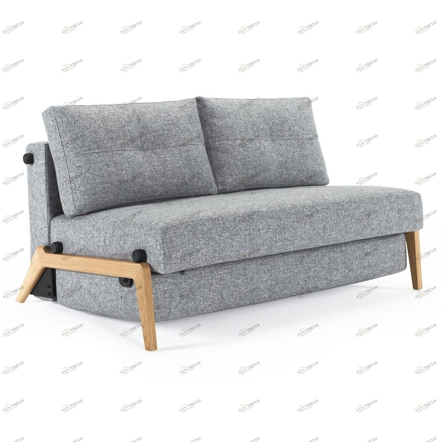 Диван Cubed 140 с подушками и деревянными ножками, гранит Innovation Living CUBEDS8