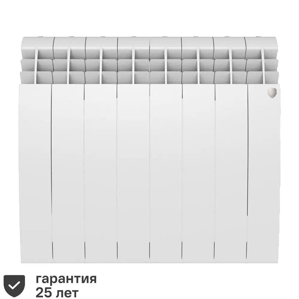 Радиатор секционный Royal Thermo Biliner 500/87 8 секций боковое подключение биметалл белый 81979198 STLM-2180760