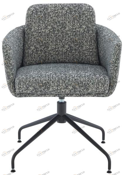 Ligne Roset Вращающееся кресло из ткани с 4 спицами и подлокотниками Tadao 10261311-10261312