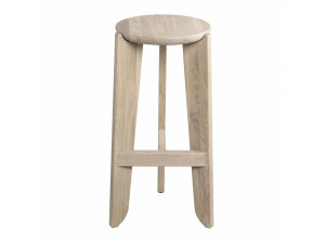 Дубовый барный стул с подставкой для ног