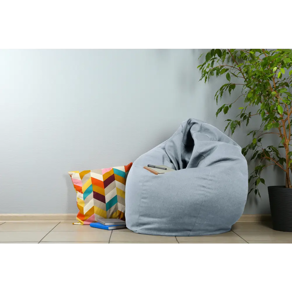 Кресло-груша Seasons полиэстер цвет серый 120x70x60 см STLM-2138242 - Вид №3