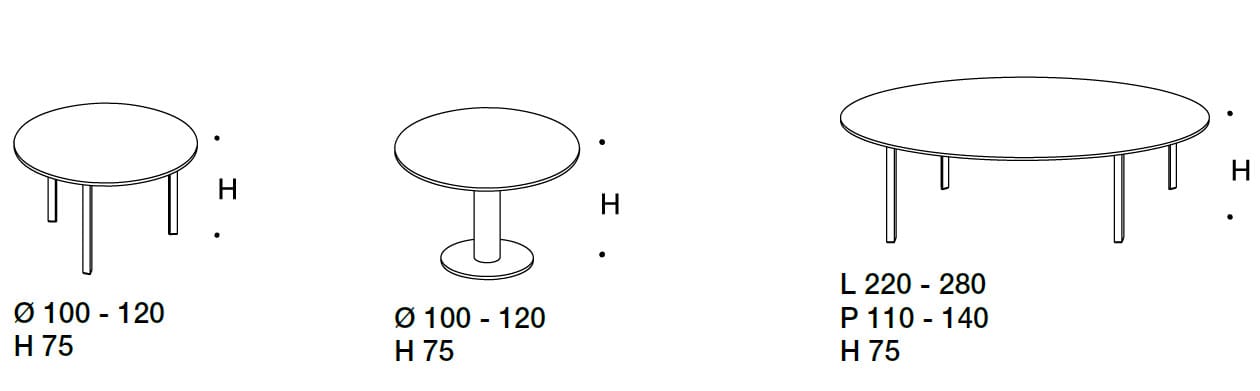 Круглый алюминиевый стол для встреч Citterio ARCH-00094460 - Вид №2
