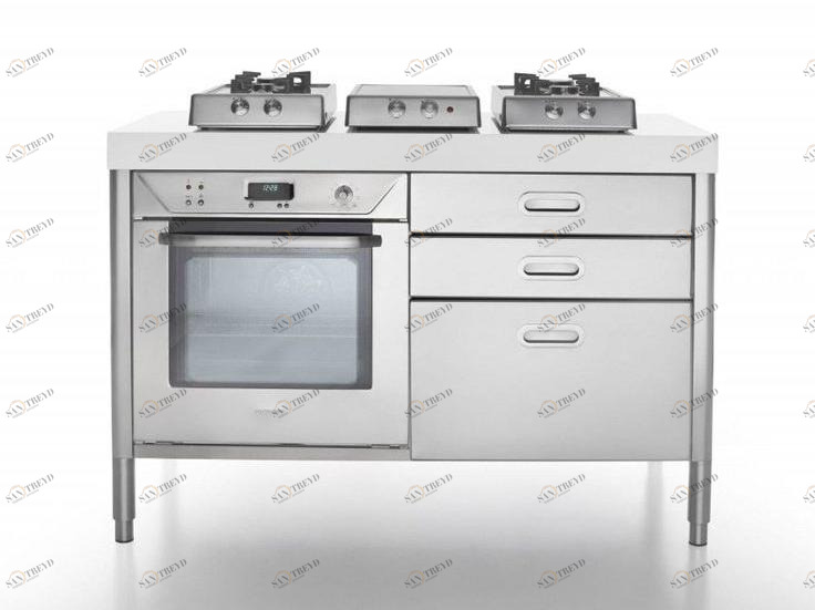 ALPES-INOX Отдельностоящая кухня из нержавеющей стали Liberi in cucina sun-id-1347915