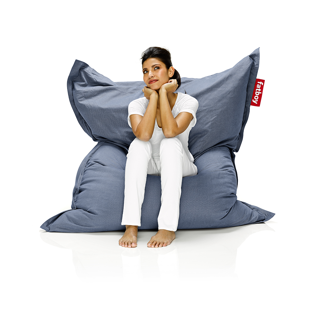 Кресло-мешок Fatboy the original голубой меланж 102454 - Вид №1