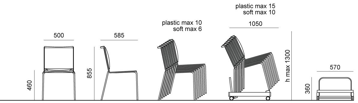 Diemmebi Стул на 4 ножках S’mesh sun-id-1376963 - Вид №3