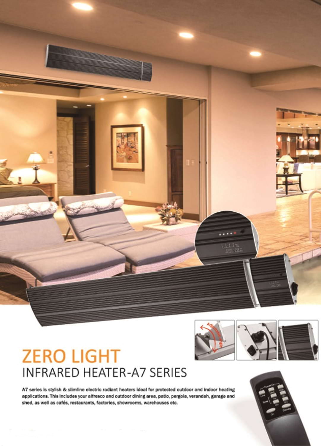 Инфракрасный обогреватель из стеклокерамики и алюминия SINED CALORE 1500 WIFI ARCH-00009756 - Вид №1