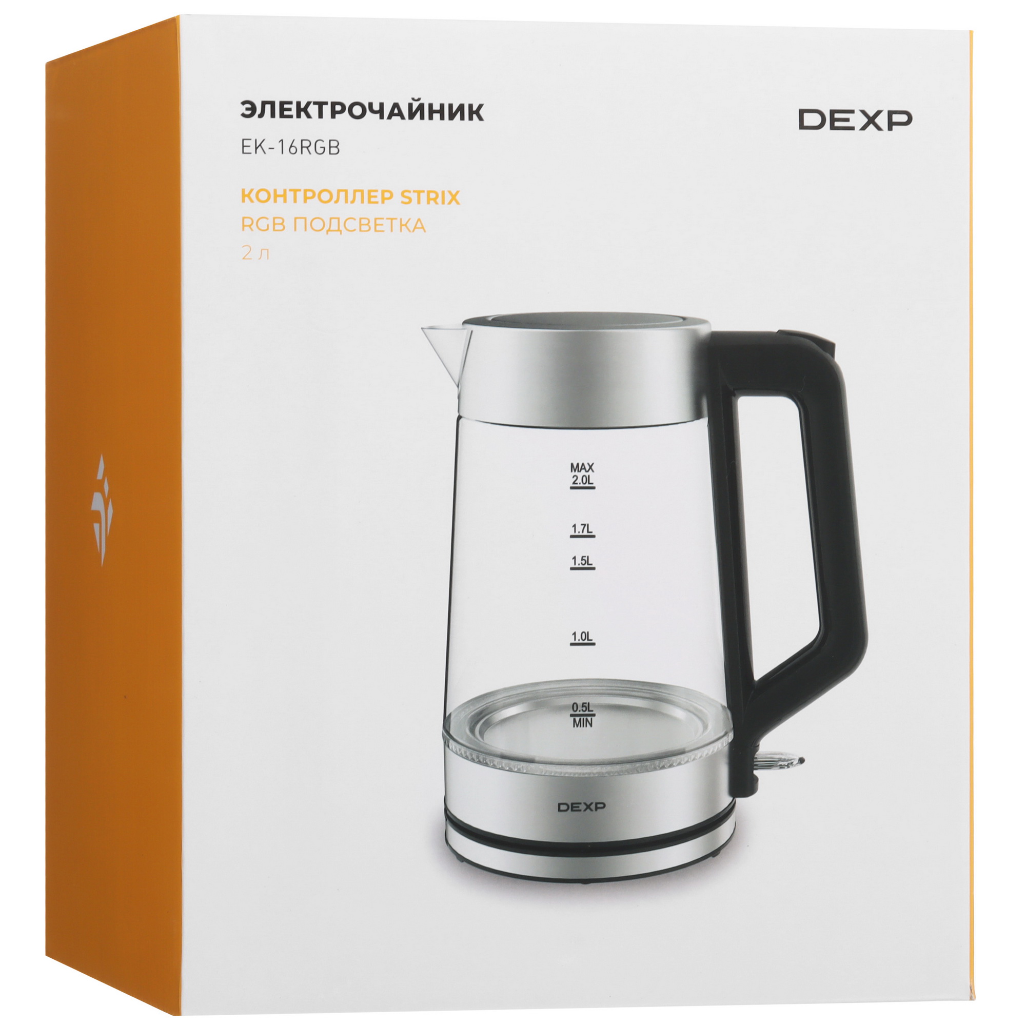 9111143 Электрочайник DEXP EK-16RGB серебристый STDN-0116250 - Вид №7