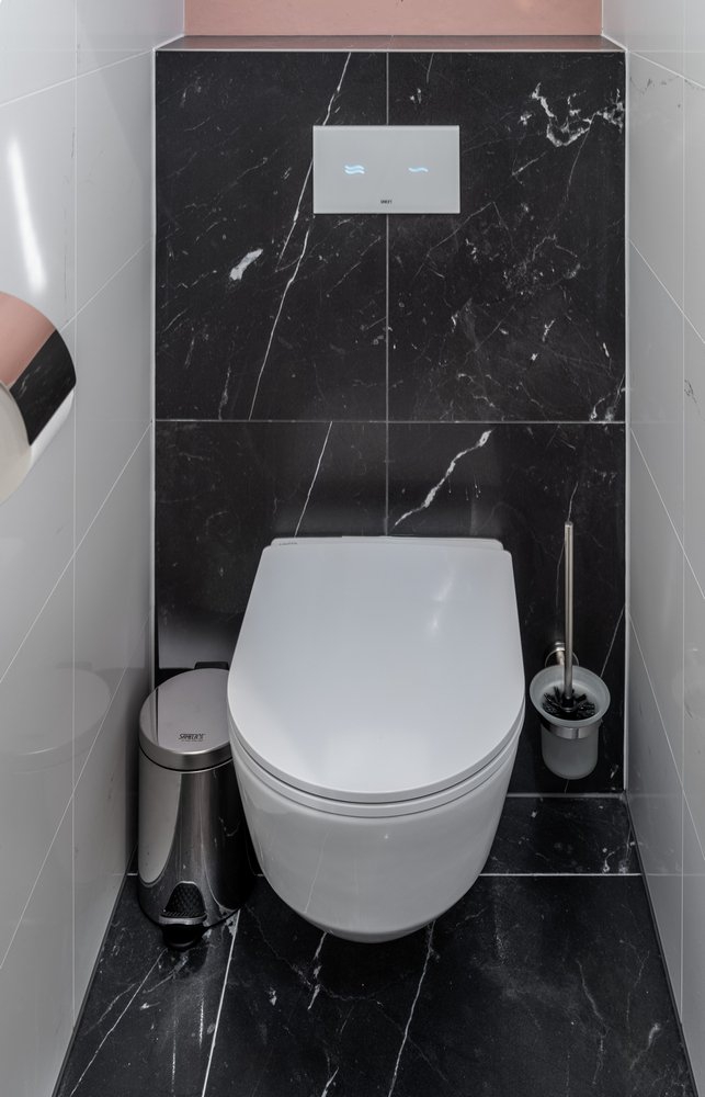 04300 Электронное сенсорное устройство для смыва унитаза, цвет стекланной крышки REF 9003 белый, подстветка голубая, 24 В SANELA  - Вид №2