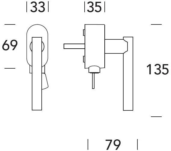 Reguitti Оконная ручка dk с замком на розетке Astra A184dkc6758 - Вид №1