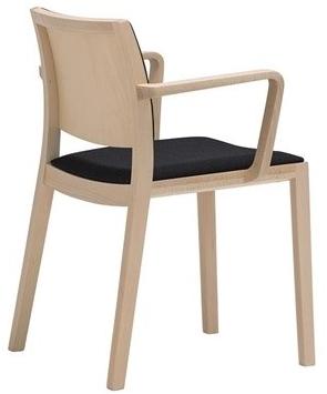 Andreu World Мягкое деревянное кресло с подлокотниками Duos So2753 - Вид №1