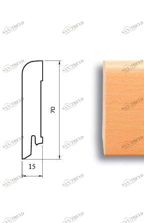 Плинтус Modern Decor Пастель Шпонированный Дуб 2400х70 мм 1010000640