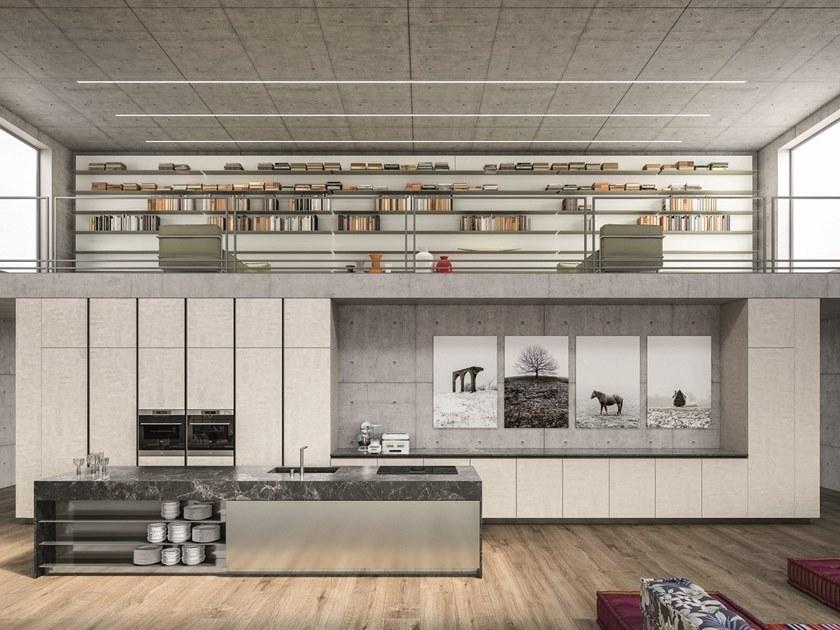 Elmar Модульная кухня с островом из алюминия и мрамора Easy sun-id-1353935 - Вид №1