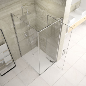 Торцевая панель для монтажа с дверью AR8SP80NF Merlyn Arysto Хромированный