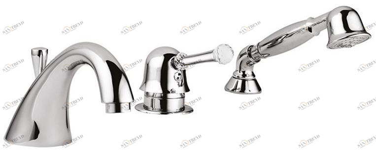 Rubinetteria Giulini Смеситель для ванны на 3 отверстия с ручным душем Symphony 4365bd