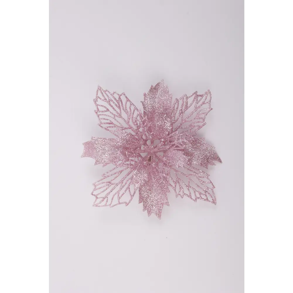 Елочная игрушка Цветок рождественский KREAFORTA 15x15 см розовый STLM-2183580