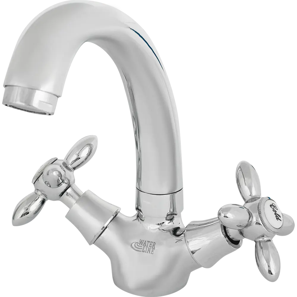 Смеситель для раковины Water Line Classic двухвентильный цвет хром 10064868 STLM-2024979 