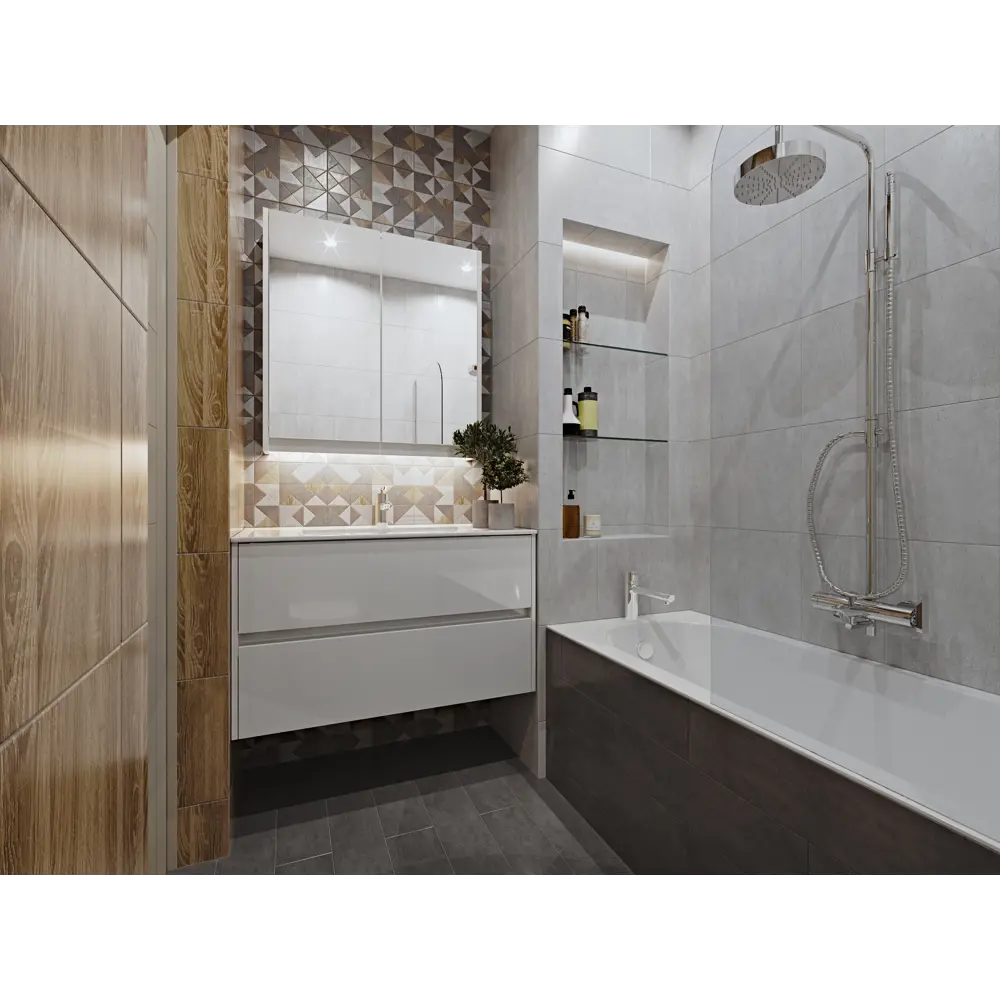 Плитка настенная Wood Natura 25х35 см 1.4 м² цвет бежевый BELANI STLM-2198090 - Вид №4