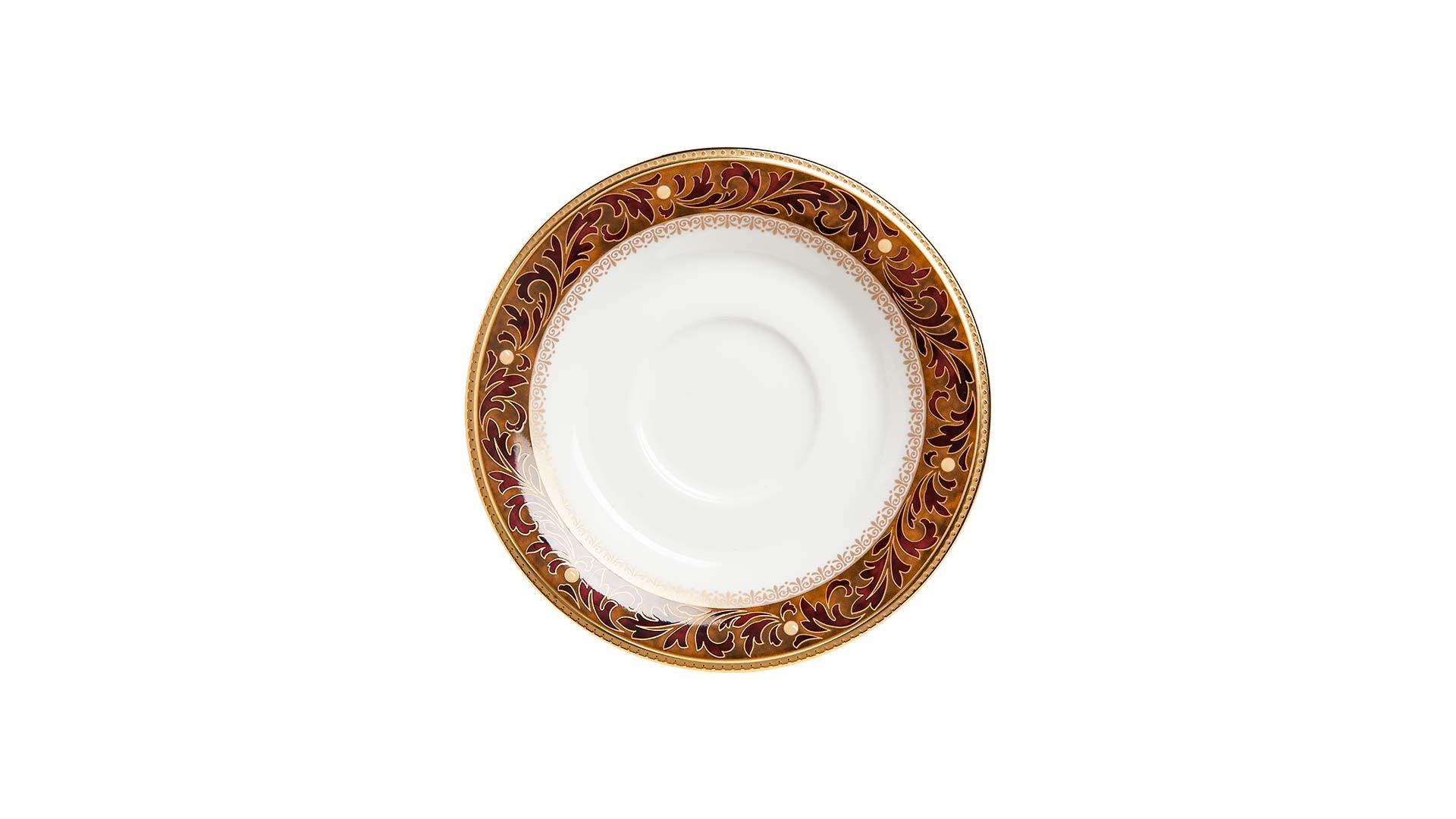 1051798 Noritake Чашка чайная с блюдцем Noritake "Ксавьер,золотой кант" 200мл Фарфор костяной  - Вид №2