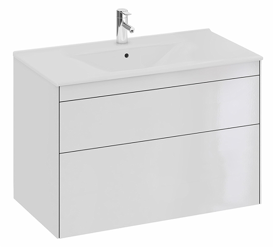 47437 IFO Sense тумба под умывальник с двумя ящиками, W = 600 мм, W1 = 610 мм, темно-серый - Вид №8