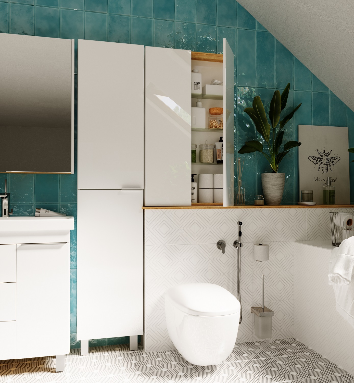 У92521 Шкаф Gaula 60П 2д.White 1 Marka Gaula  - Вид №1