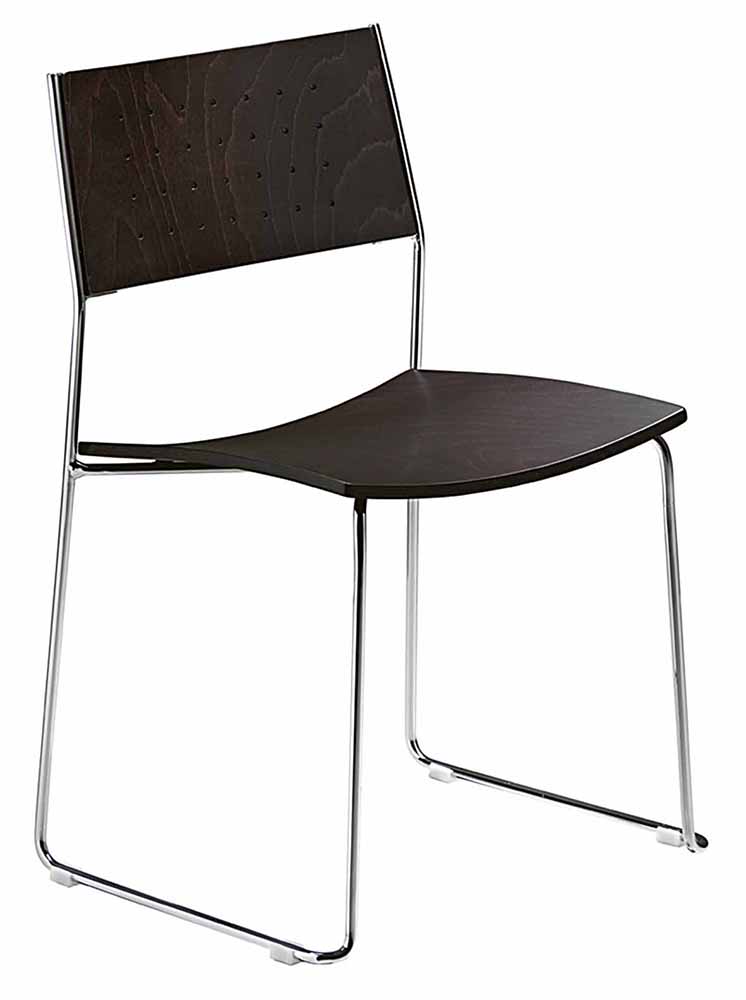 Duo 140 Стул с каркасом из стали, буком и / или обитыми сиденьем и спинкой. Et al. Duo - Вид №2