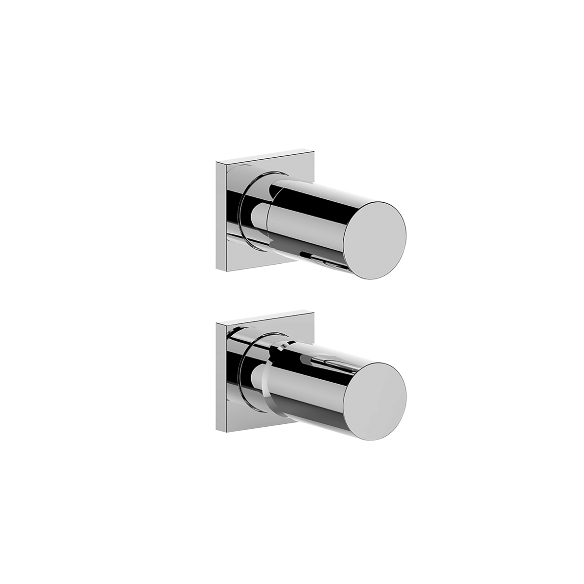 G781B+M585A  Встраиваемый смеситель для душаручки переключатель на 2 потока с поворотной кнопкой впуски 1/2'' Звукоизолированные Fantini Rubinetti MILANO