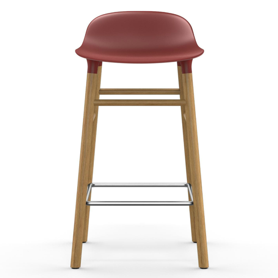Барный стул Form с ножками из дуба 65 см, красный Normann Copenhagen 602785 - Вид №3