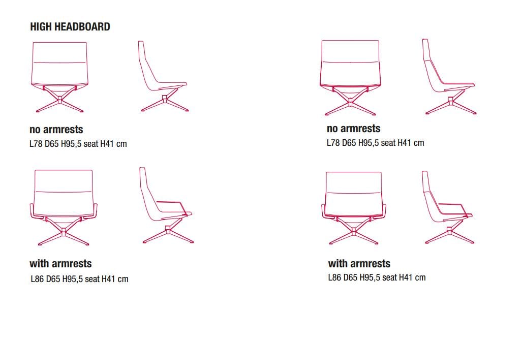 Кресло с высокой спинкой MDF Italia ARCH-00041230 - Вид №5