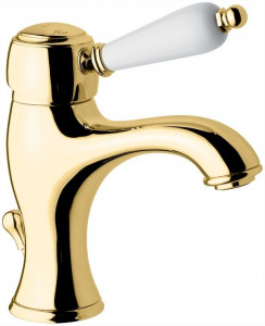 40063OR Смеситель Laguna с донным клапаном для раковины, цвет золото