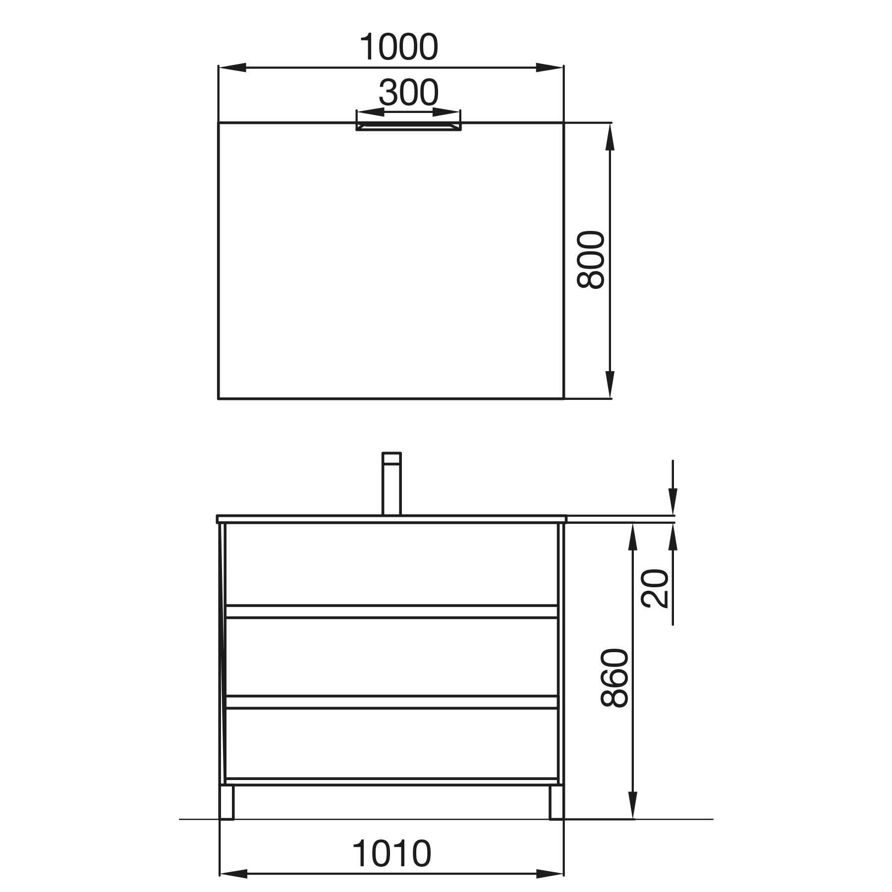 85139 SALGAR Комплект мебели для ванной ARENYS 1000 OAK CALEDONIA + Раковина + Зеркало + Свет Дуб Каледония - Вид №2