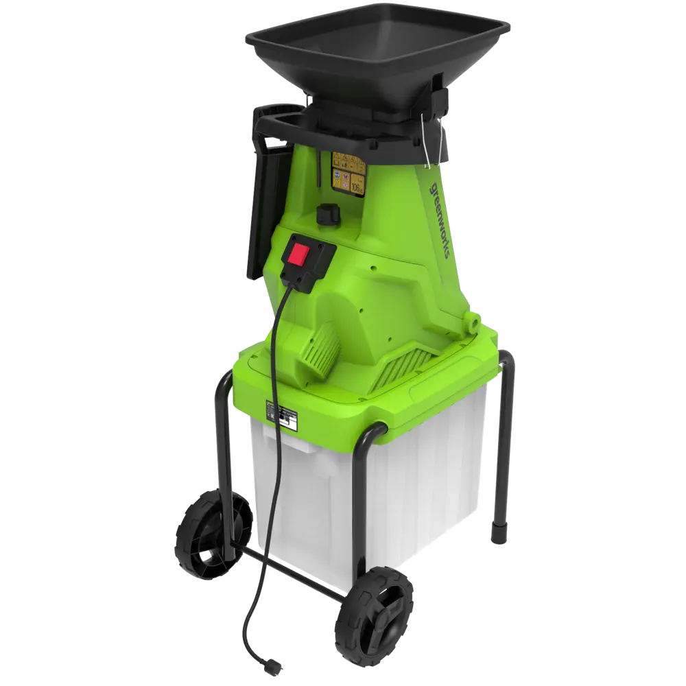 Садовый измельчитель Greenworks 2800 Вт с функцией реверса 89390155 STLM-1377968