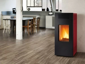 CAMINETTI MONTEGRAPPA Настенная стальная дровяная печь Noir