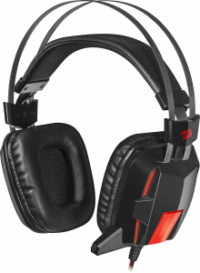 75165 игровая гарнитура lagopasmutus 2 красный + черный, кабель 2 м Redragon