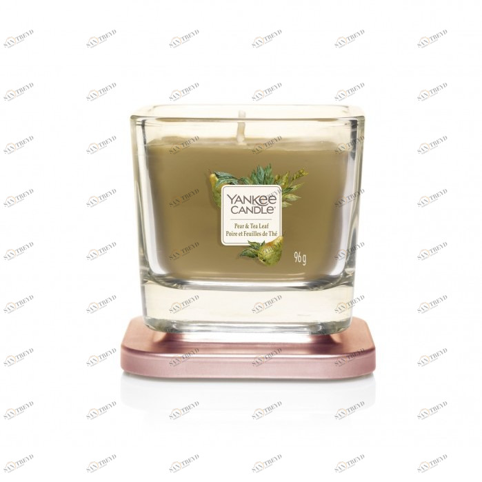 Свеча маленькая Pear & Tea Leaf "Груша и чайный лист" 96гр 18-28 часов YANKEE CANDLE  268054 Зеленый 