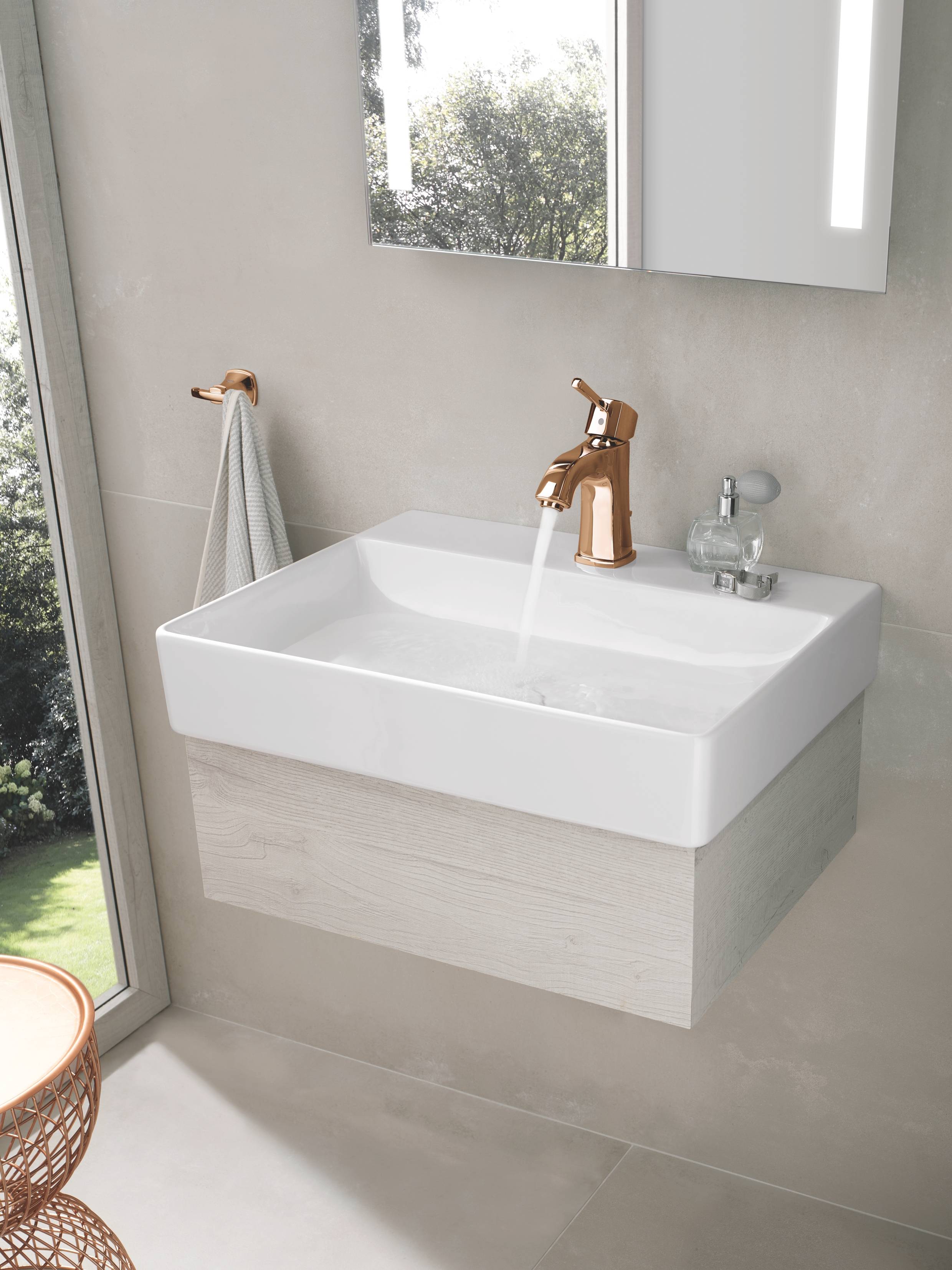 Смеситель для раковины GROHE Grandera с донным клапаном, теплый закат глянец (23303DA0) - Вид №7