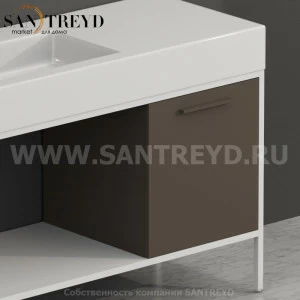 SD4548CS2 Тумба с открывающейся правой створкой (с 1 стеклянной полкой) Globo
