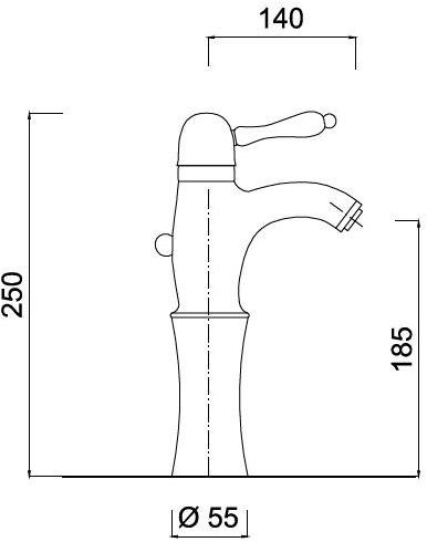 Rubinetteria Giulini Смеситель для умывальника, однорычажный Harmony - harmony crystal 9541ah - Вид №1