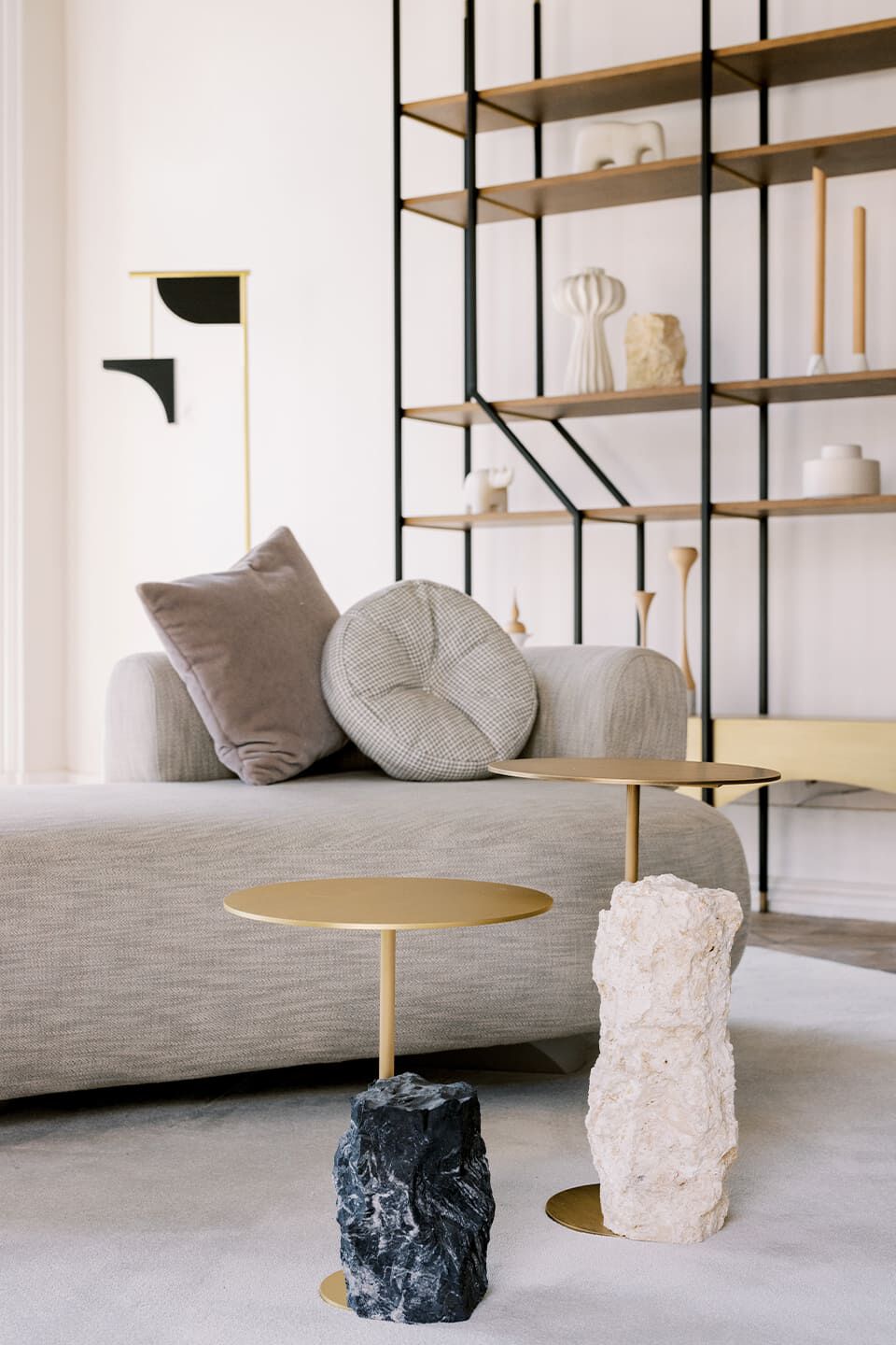 Круглый журнальный столик из латуни и мрамора Порторо Greenapple PICO ARCH-00132826 - Вид №6