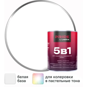 ЛАКРА Грунт-эмаль 5в1 по ржавчине белая 0.8 л - защита металла до 12 лет 89410840