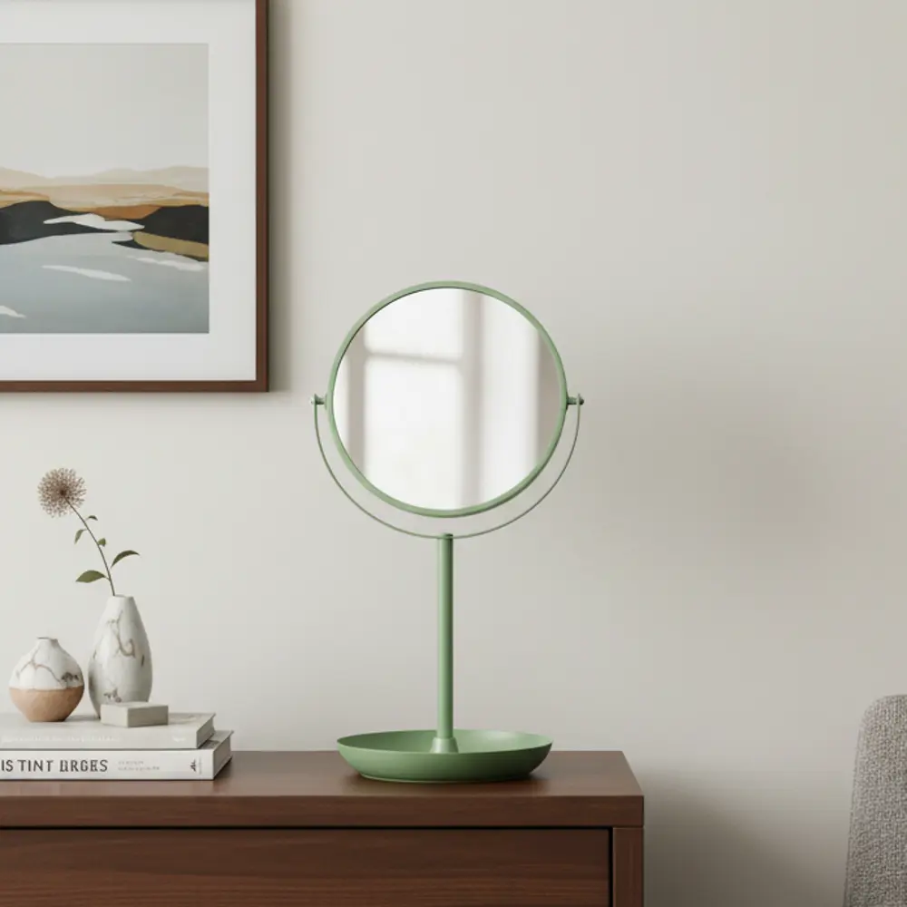 Зеркало декоративное круглое 19x35 см металл цвет зеленый Santreyd STLM-2179092