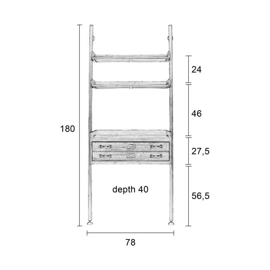 Стеллаж Rook White Label Living 4200007 - Вид №8