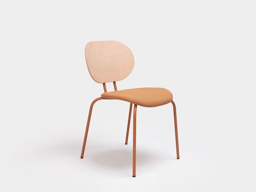 ONDARRETA Стул из стали и дерева со встроенной подушкой с открытой спинкой Hari sun-id-1426637 - Вид №2