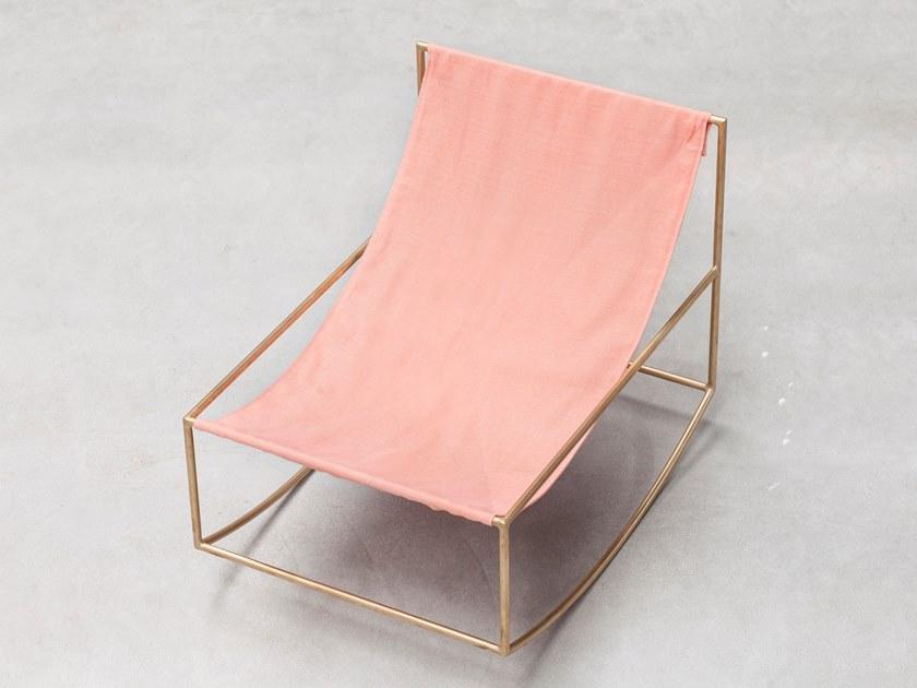 valerie_objects Кресло-качалка из латуни с подлокотниками  V9015021  - Вид №1