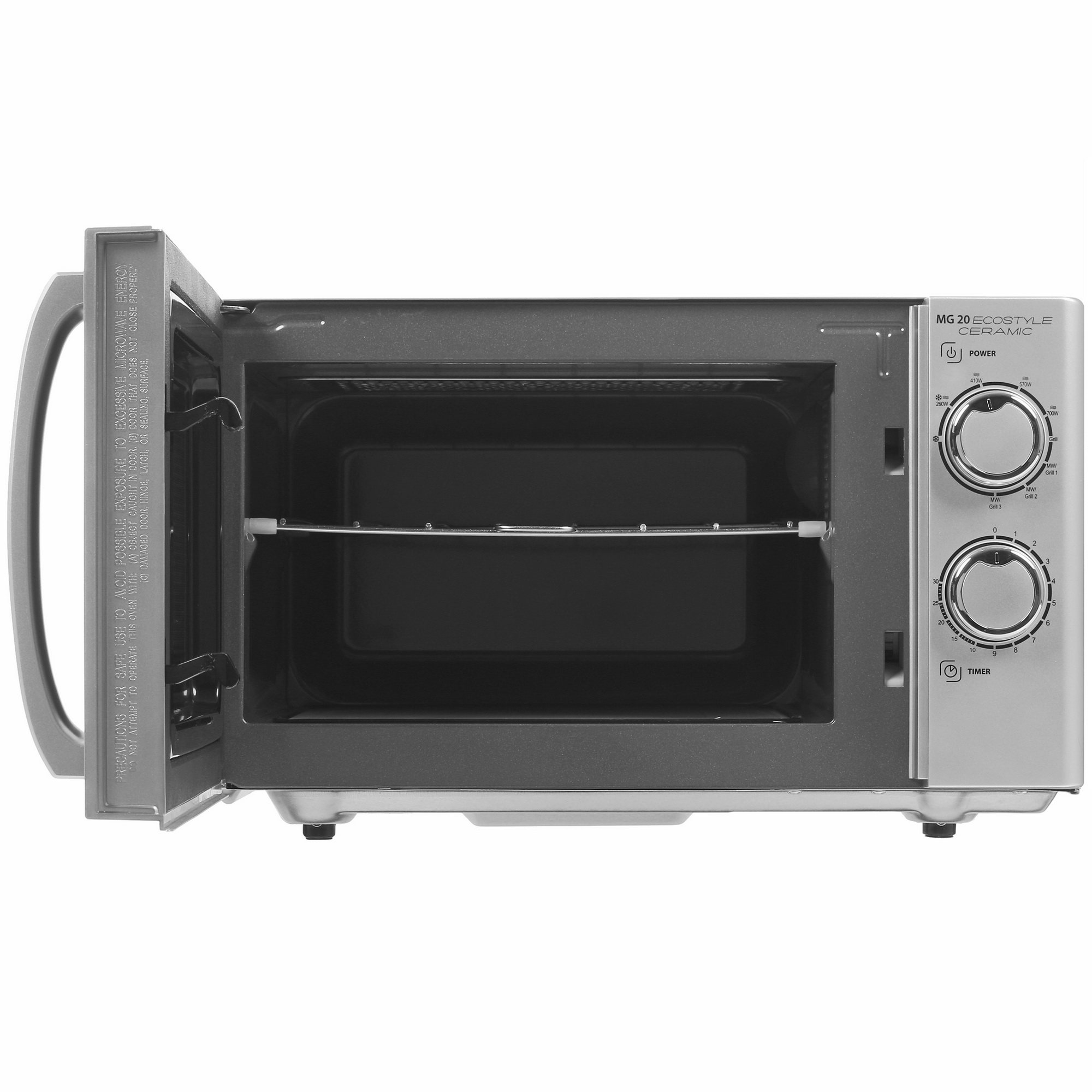 8134619 Микроволновая печь CASO MG 20 Ecostyle Ceramic серебристый STDN-0016942 - Вид №5